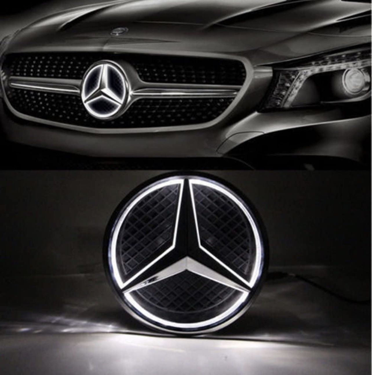 Car Front Grille Star Emblem LED Logo Works with Mercedes Illuminated LED Badge Light White for Sale Miami Beach, FL - OfferUp