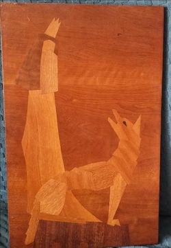 Wood inlay carving