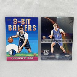 Lot of 2 Cooper Flagg inserts from 2025 Topps & Chrome