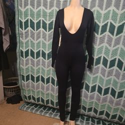 New Black Romper Sport Elegant F21 Size Medium Stretch