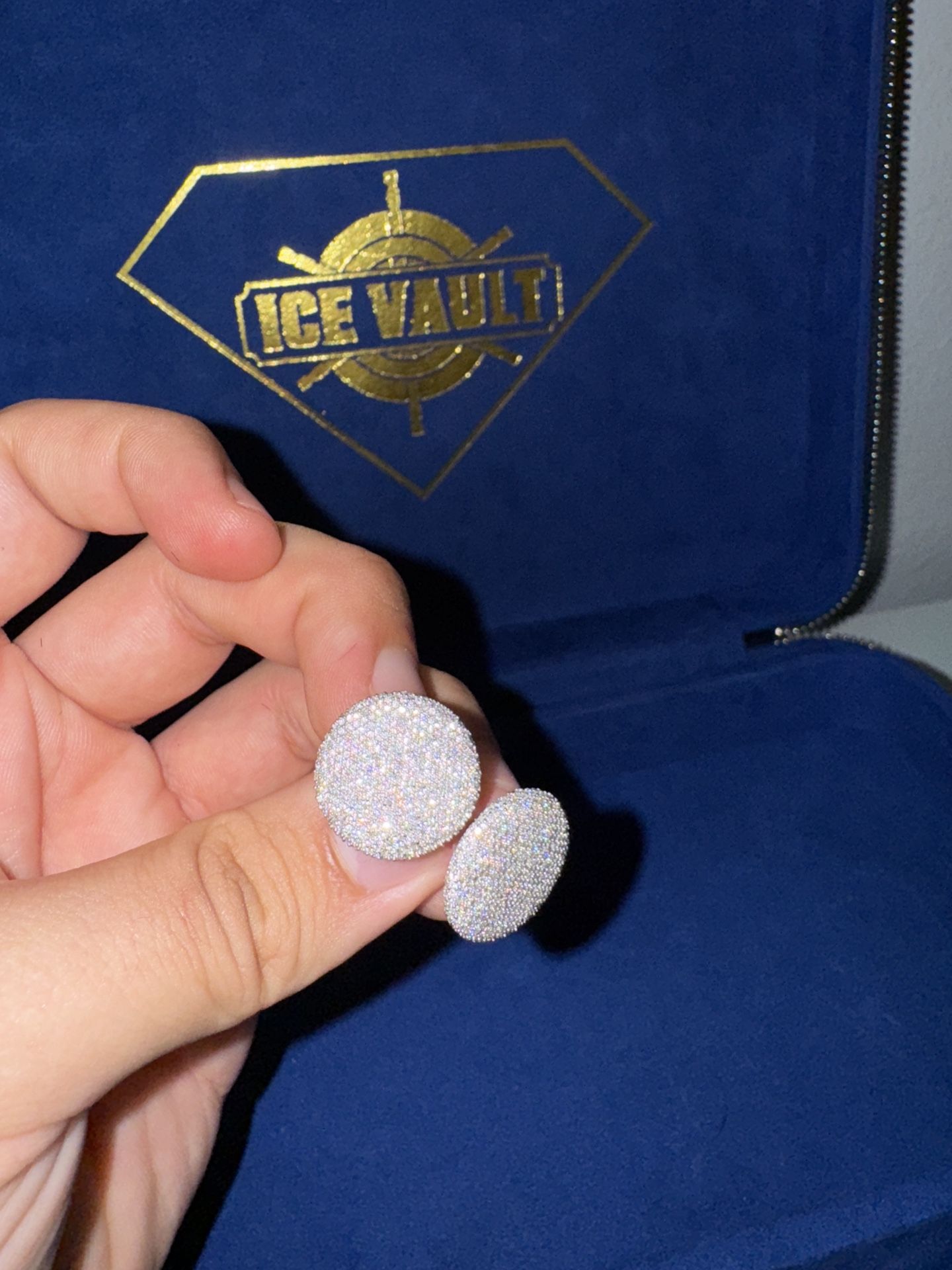 HUGE FLOODED DIAMOND EARRINGS CUSTOM PIECE