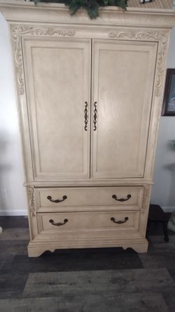 Solid Wood Armoire & Nightstand 
