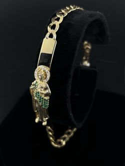 10k Gold-Tone Saint Jude ID Chain Bracelet