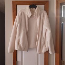Women's White Furry Coat
