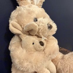 Plush toy, Best Made Toys Mother and Baby Bunny Rabbit