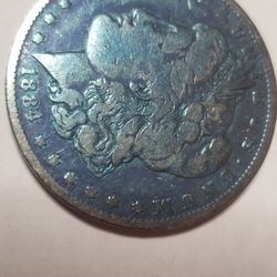 1884 Morgan silver Dollar Purple Pink Toning 