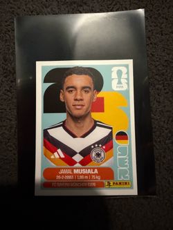 World Cup panini sticker Jamal Musiala German team card pack fresh