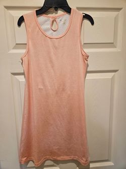 Marika Girls Peach/White L 14/16 Tank Dress