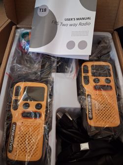 Baofeng T18 Dual PTT Mini Walkie Talkie Pair