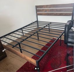 Metal Platform Bed Frame with Wood Headboard$180 each