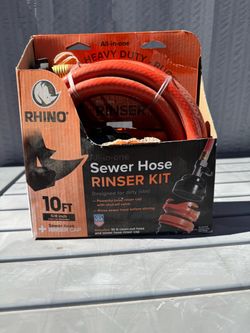Rhino sewer hose rinse kit, new in box