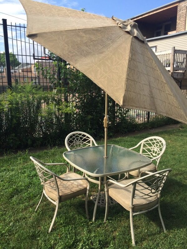 7 Piece Hampton Bay Palm Tree Patio Set For Sale In Oak Park Il Offerup