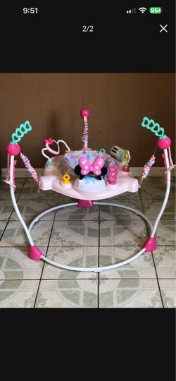 PRACTICALLY NEW MINNIE MOUSE BABY JUMPER MUSIC LIGHTS AND SONGS WORKS!!!!