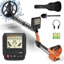 Metal Detector for Adults, Professional High Accuracy Waterproof Gold Detector with LCD Display, 10" Coil Adjustable Metal Detector for Treasure Hunti