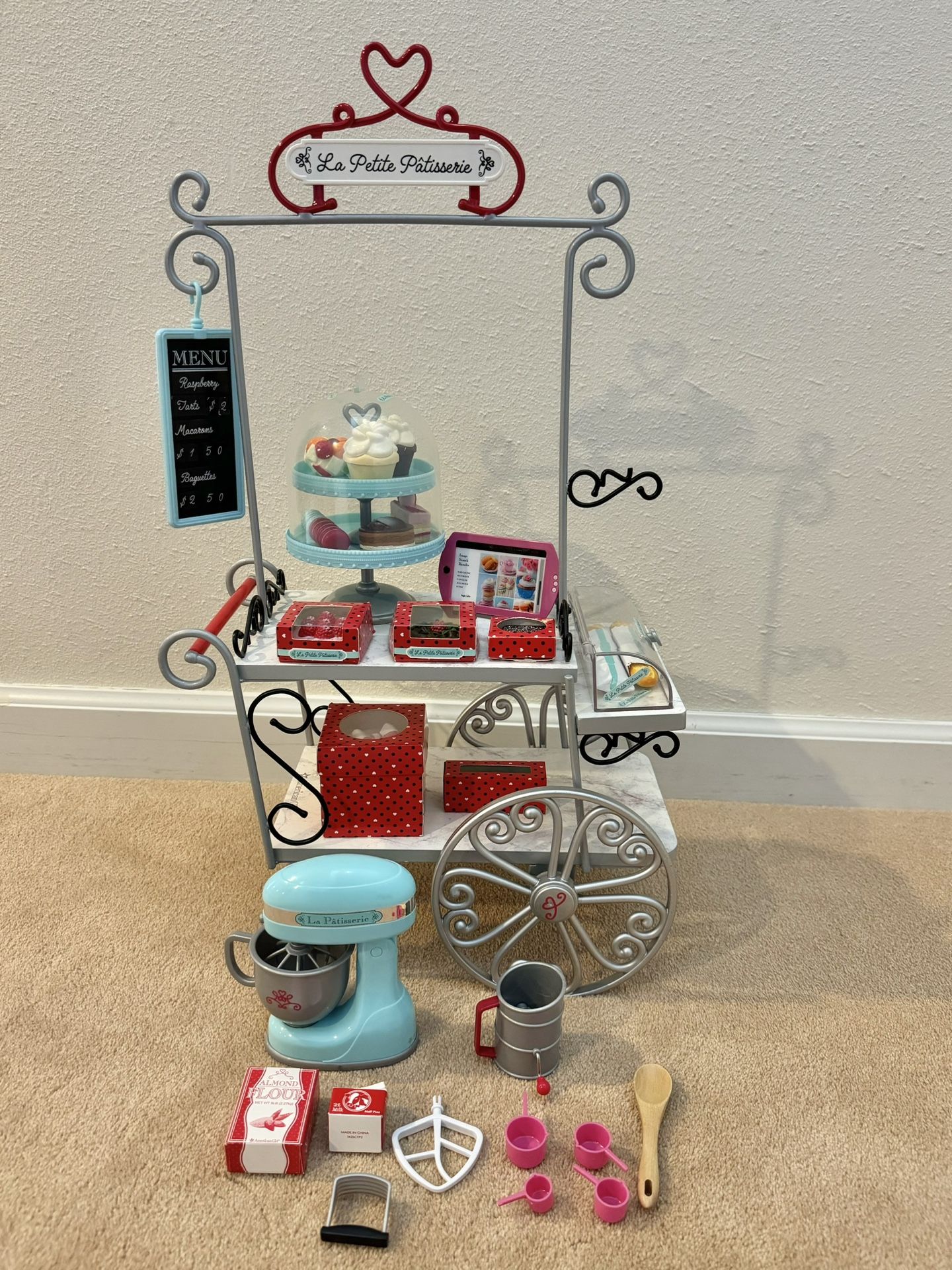 American Girl Grace’s Pastry Cart La Petite Patisserie & Grace’s Baking Set