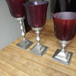 3 candle holders
