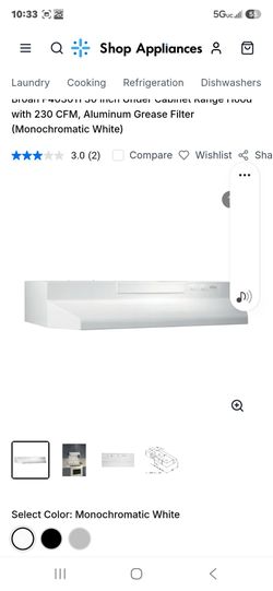Broan Nutone range hood