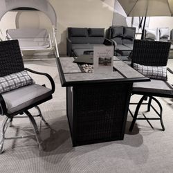 3pc Counter height Fire pit 