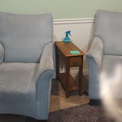 Pair of Blue Chairs 