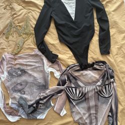 New Set Of 5 Fashion Clothes Gold Chain Crystals Set 