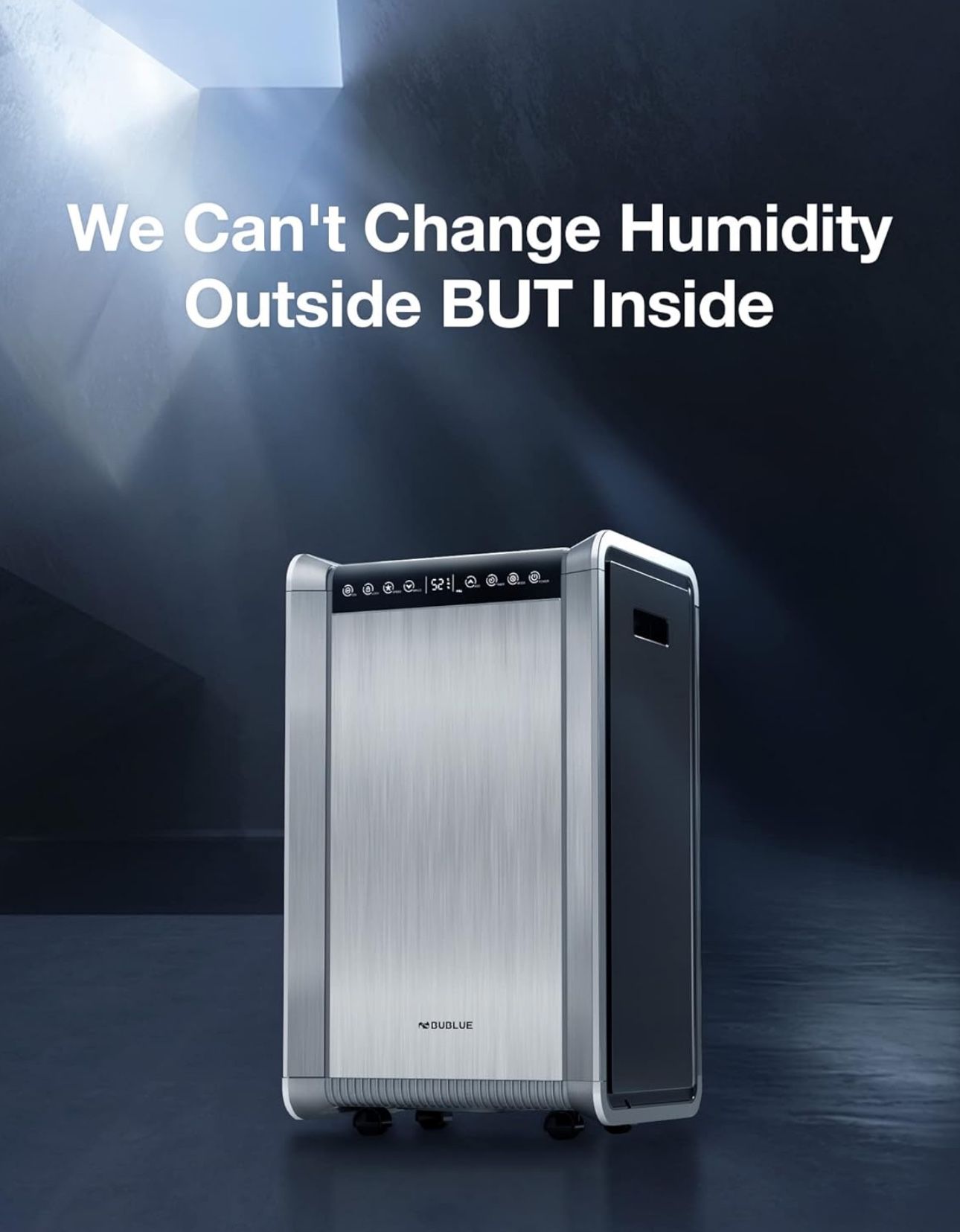 8,500 Sq. Ft 125 Pint Dehumidifier for Basements, Home and Large Room with Auto or Manual Drainage | 50db Industry Leading Noise Reducing | 1.72 Gallo