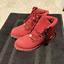 Red Timberland 6 Inch Premium Boot