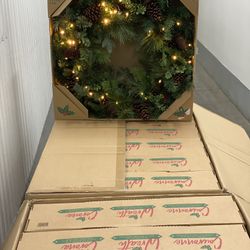 Christmas Wreath White Light Only