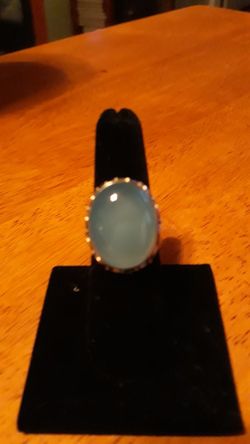 Beautiful Large Moonstone silver ring