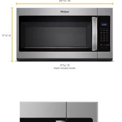 Whirlpool 1.7 cu. ft. Over the Range Microwave in Stainless Steel