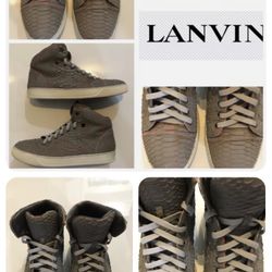 Python Lanvin Mens High Top Sneaker Size 11