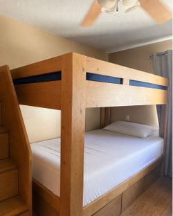 Wooden Bunk Bed with Storage Drawers