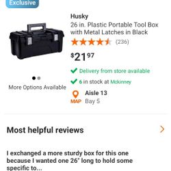 HUSKY TOOL BOX NEW