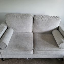 57" W Loveseat Sofa with Washable Cover, Small Couch for Small Space, Upholstered Love seat Couch