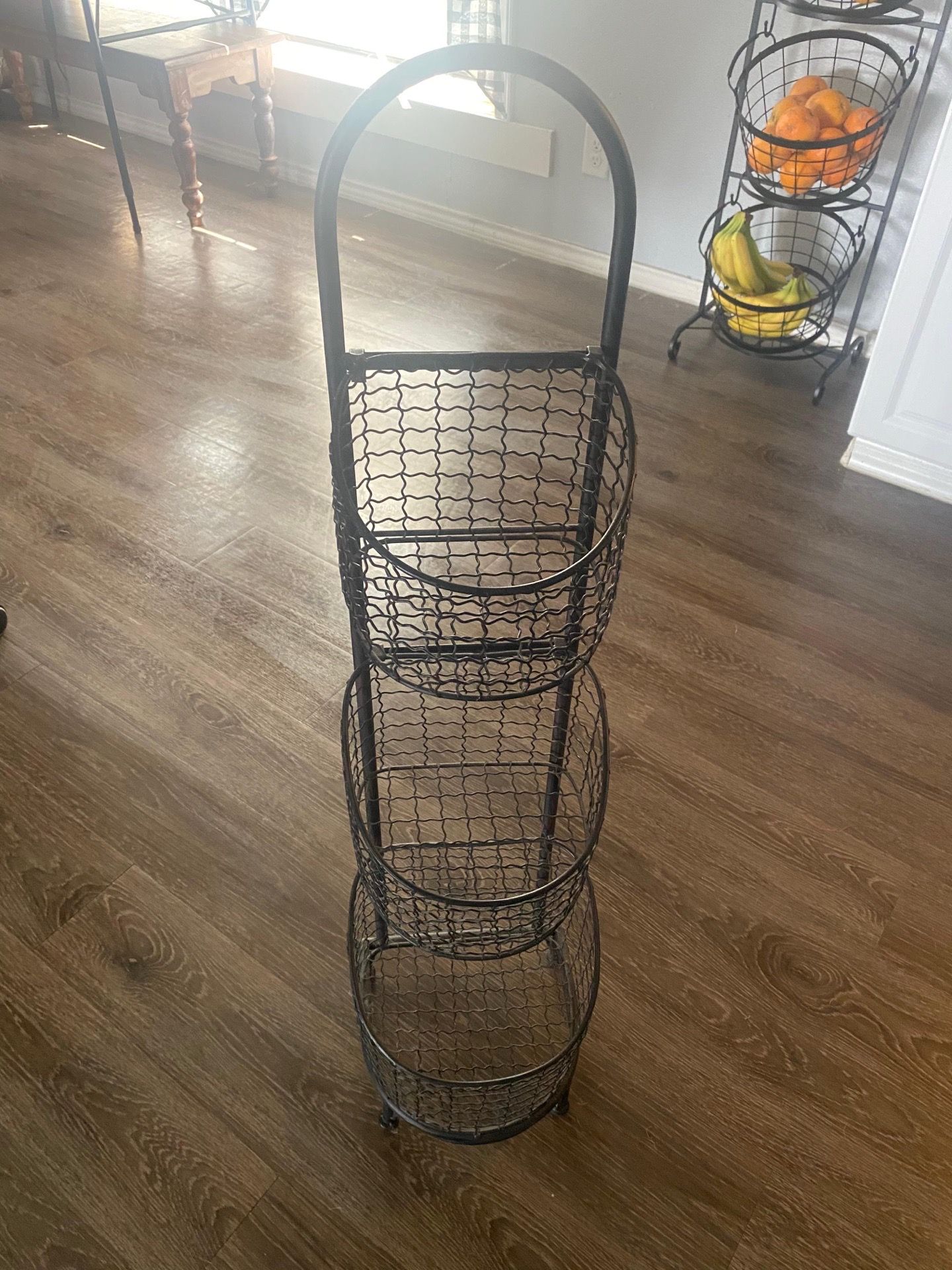3 tier wire basket stand