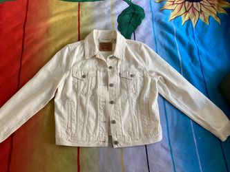 Levi white denim jacket