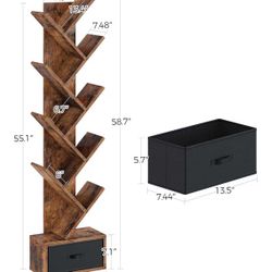 9 Tier Bookshelf with Drawer