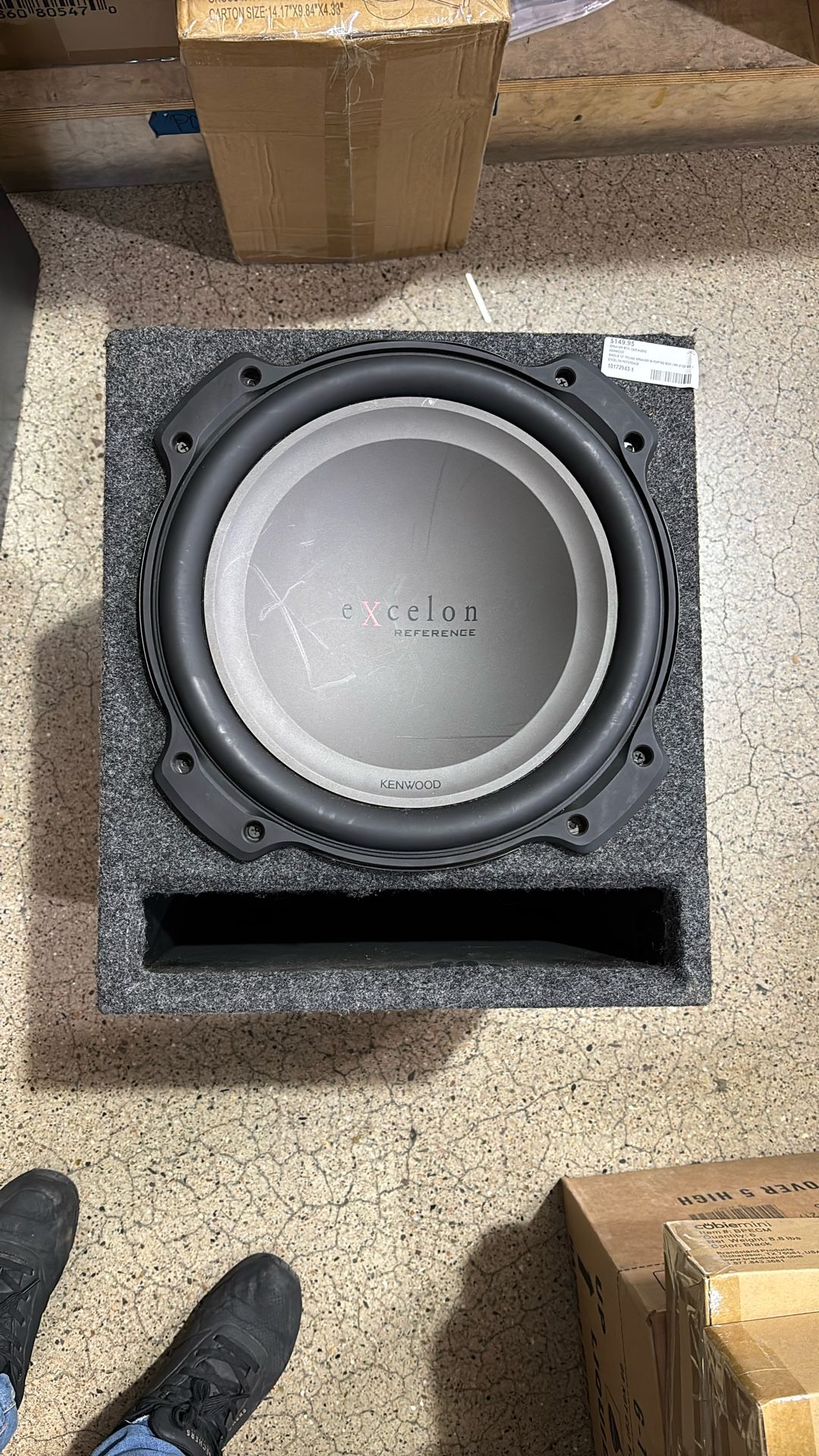 Car Audio Single 12” Kenwood Exception Reference Speaker In Ported Car Speaker Box