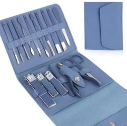 Manicure Set Nail Clippers Pedicure Kit,16 pcs Stainless Steel Nail Care Tools Grooming Kit with Lux