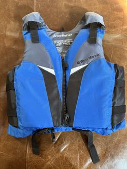 West Marine kids youth life vest 50-90 lbs EUC