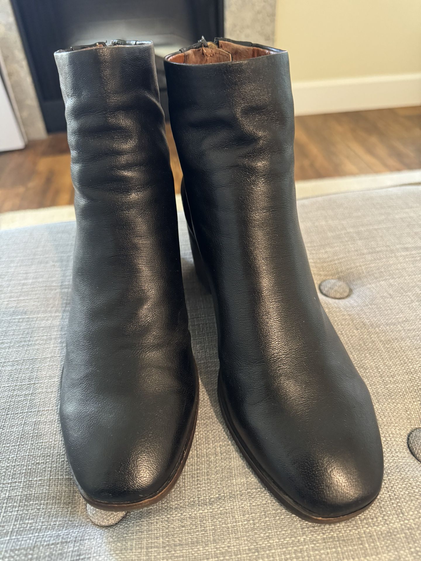 Lucky Brand Black Leather Ankle Boots