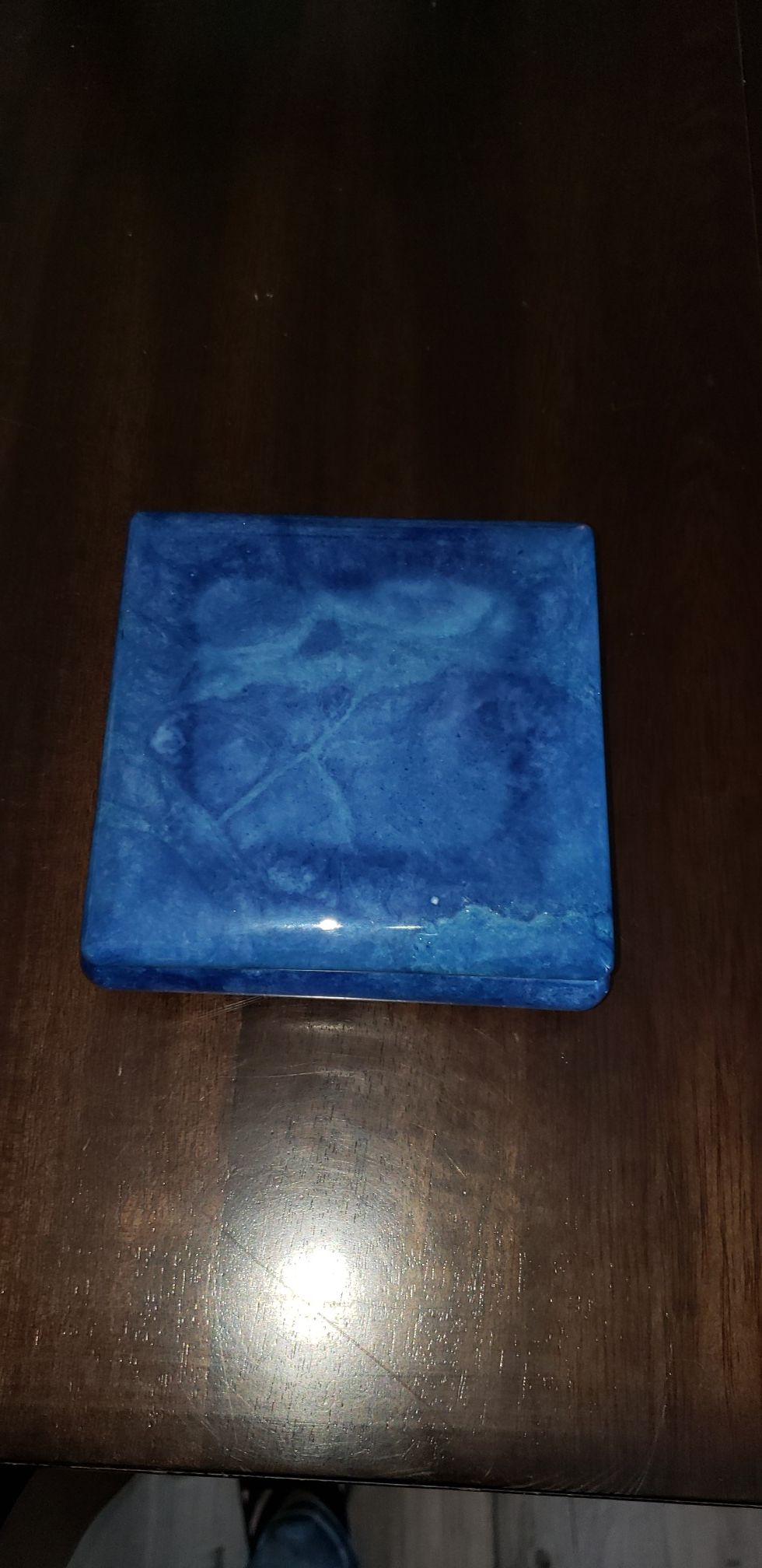 Unique Blue marble dresser box