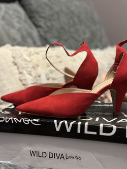 Red Kitten Heels