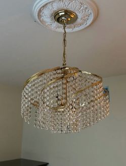 Vintage Crystal Waterfall Chandelier