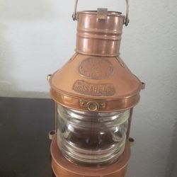 Vintage Copper Tung Woo Hong Kong Masthead Oil Lamp Lantern