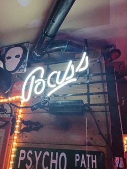 Bass all glass neon sign