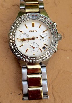 DKNY Silver and Gold Chronograph Watch