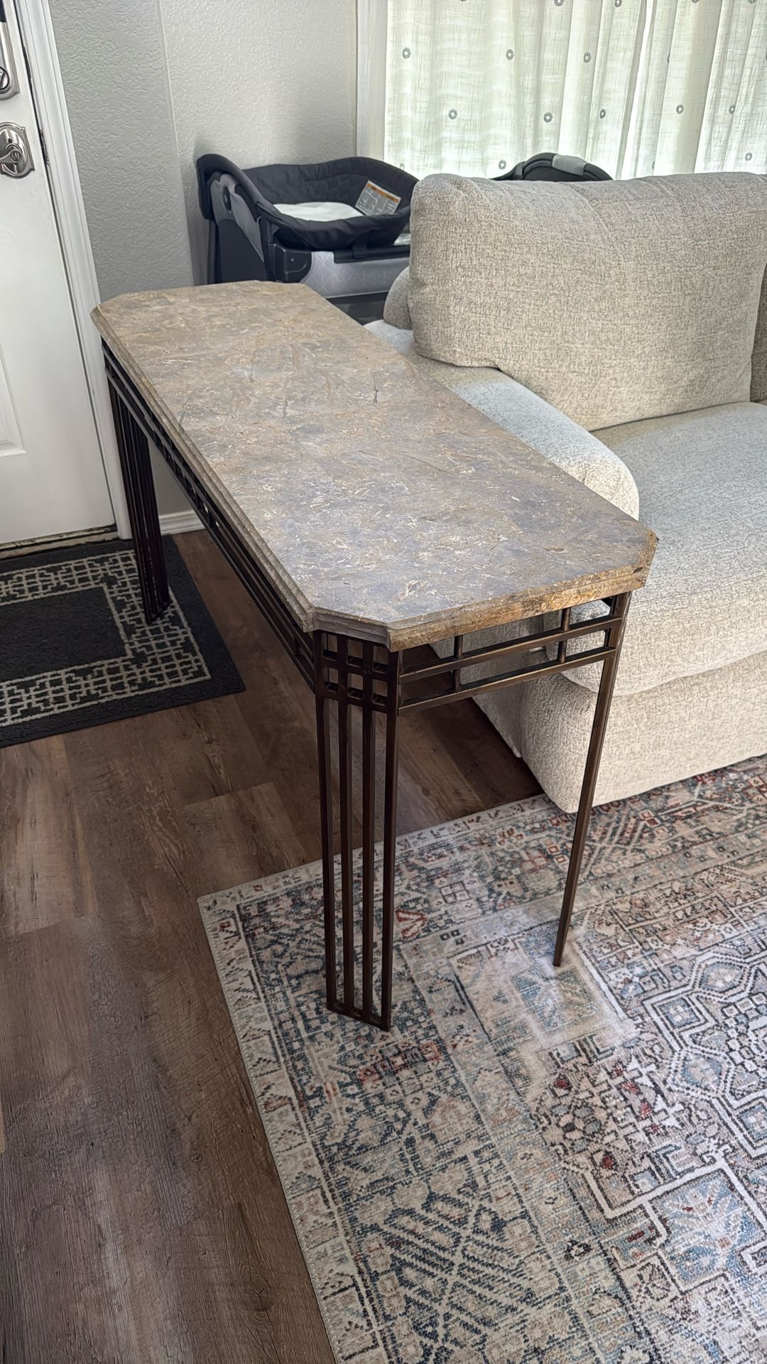 Bronze Metal Sofa Table