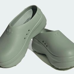 Adidas Adifom Stan Smith Mule "Silver Green" Women Size 7 Authentic IE7053 Rare!