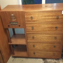 Dresser With Built In Vintage Radio