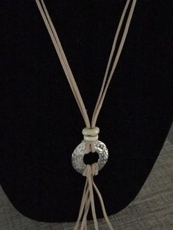 Leather and silver Necklace